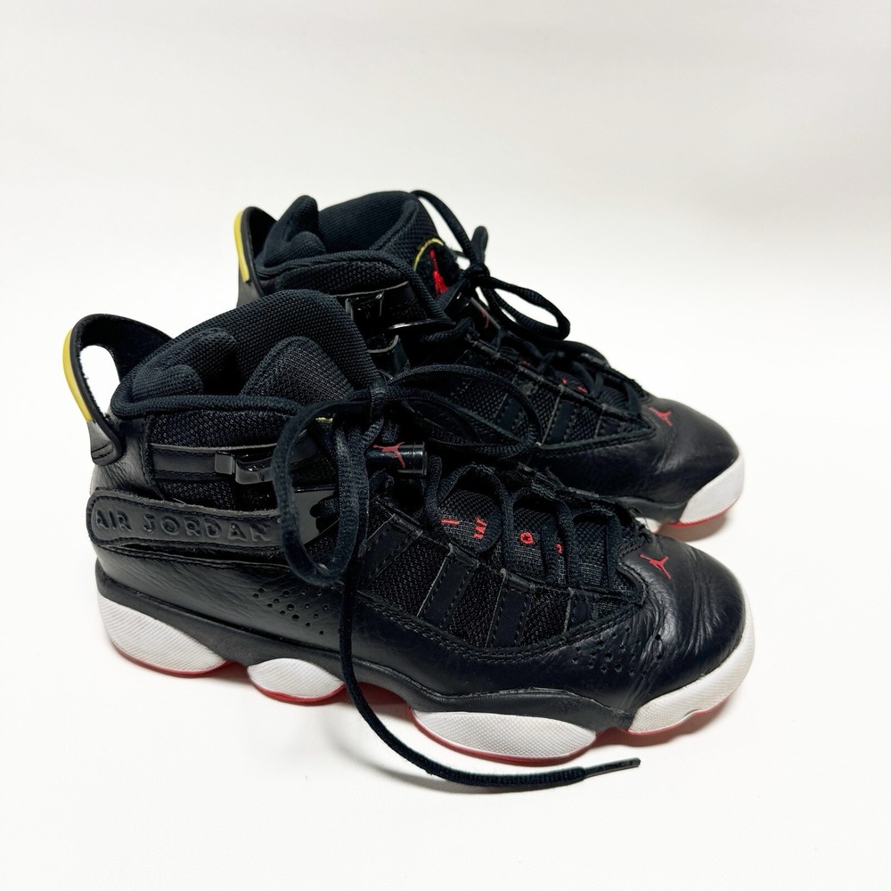 Nike Air Jordan 6 Rings GS His Airness Black/Red 323419-063 Shoes-Youth SZ 4 A8
